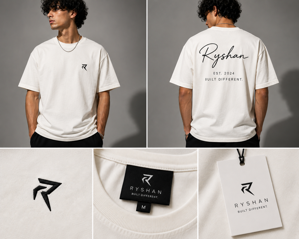 RYSHAN Signature Tee – Off White