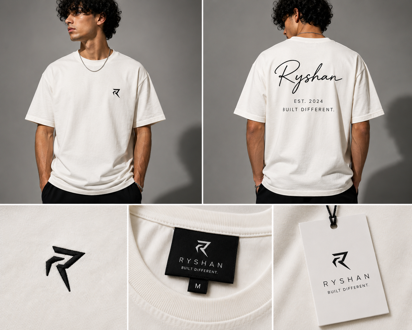 RYSHAN Signature Tee – Off White